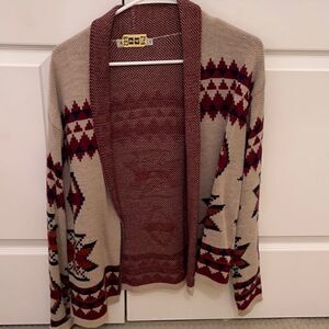 Tribal Print Cardigan XS 